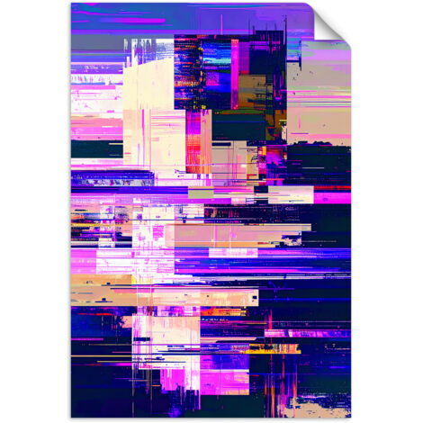 Selbstklebendes Poster – Wandsticker Violette Abstraktion 70x100 cm