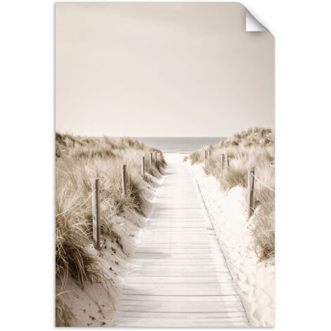 Selbstklebendes Poster – Wandsticker Weg zum Strand Landschaft Natur 60x90 cm