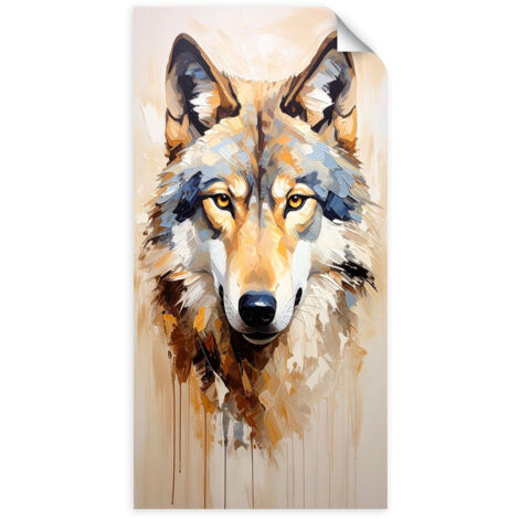 Selbstklebendes Poster – Wandsticker Wolf Tiere Natur 50x100 cm