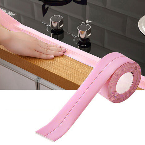 Selbstklebendes PVC-Dichtungsband für wasserdichte Abdichtung, Rosa - 3,2 x 3,8 cm