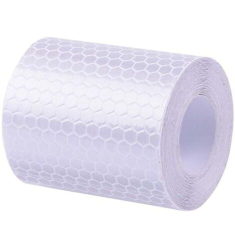 Selbstklebendes reflektierendes Warnband - Selbstklebendes reflektierendes Sicherheitsband - 5 × 300 cm (weiß)