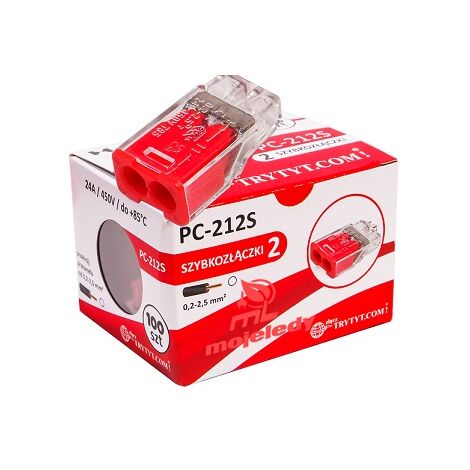 Selbstklemmender Verbinder 2x2,5 PC 212S 100 Stk