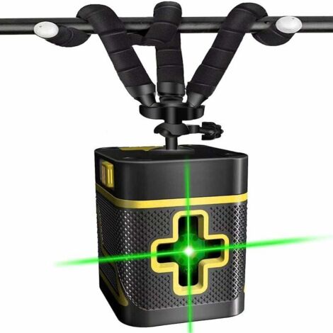 Selbstnivellierender Laser-Kreuzlinienlaser für den Innenbereich, Baustelle, Decke, Wandaufhängung, flexibles Stativ, drehbarer Ständer, AA-Batteriebetrieben (nicht im Lieferumfang enthalten), nur für