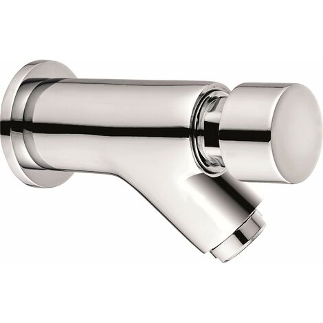 Selbstschluss-Waschtisch-Wandarmatur mit Druckknopf-Betätigung Tecom TWS2306-2 Chrom - Chrom