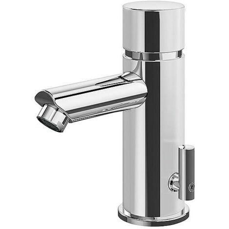 Selbstschluss-Waschtischarmatur Conti lino SoftTouch ST10 mit Mischung, Ausladung 90 mm, chrom - CONM8150204000