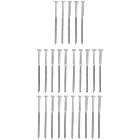 Selbstschneidende Sechskant-Holzschraube 304, Teilgewinde M8x140 mm – A2-70 DIN 571 – 25 Stück