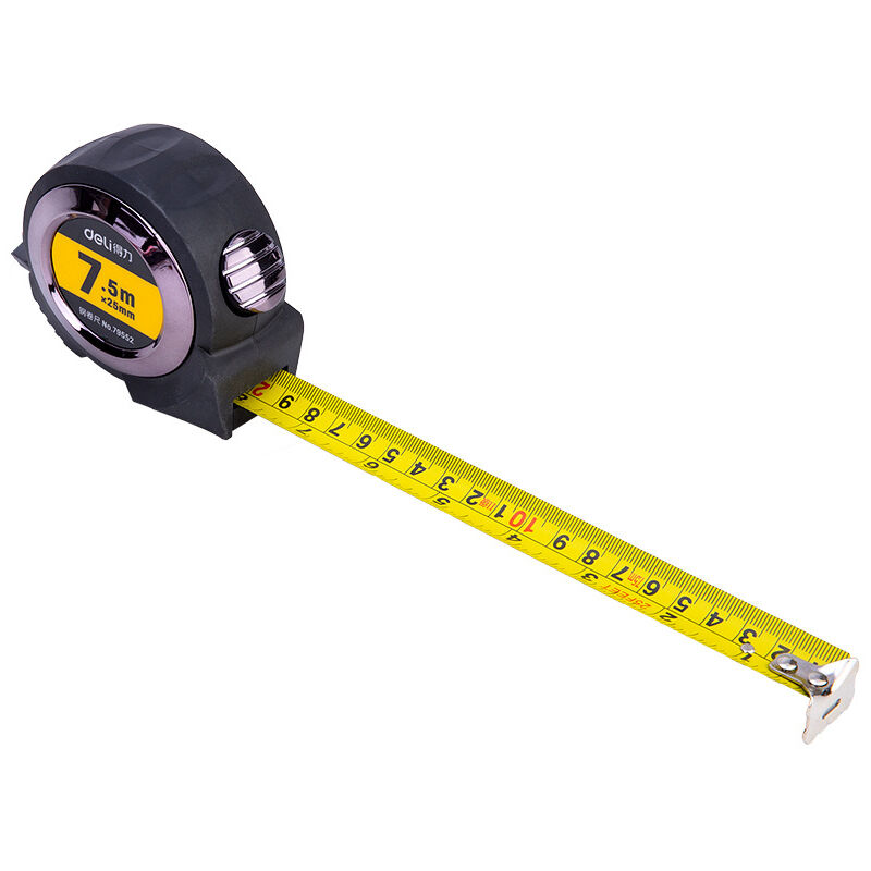 Image of Selbstsicherndes Maßband aus Edelstahl – metrisch – 7,5 m x 25 mm – Gürtelclip enthalten