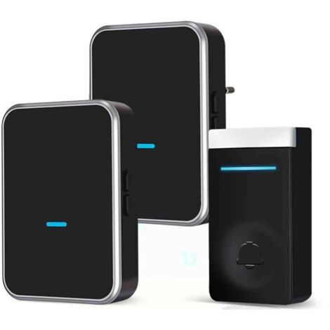 Selbstversorgende, drahtlose Smart-Türklingel mit großer Reichweite und einem oder zwei batterielosen Türklingelsensoren