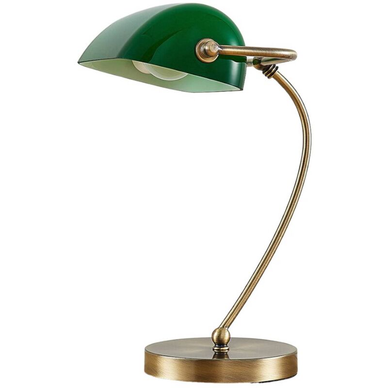 

Lindby - Selea - lámpara de banquero con pantalla verde