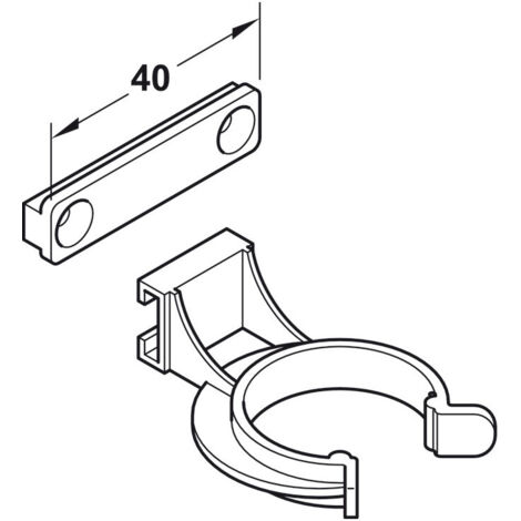 Select Clip de plinthe blanc plastique facile à installer