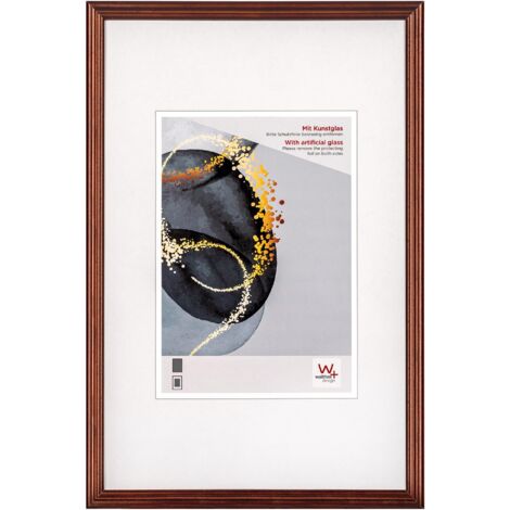 Select Holzrahmen Kunstglas, 13x18 cm, BRAUN