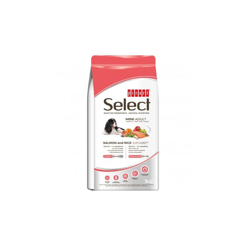 

Select mini adult Salmon & Rice Saco de 3 Kg