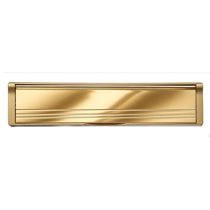 Post port 12' Letterplate, 40-80mm Deep, Gold - Yellow - Select