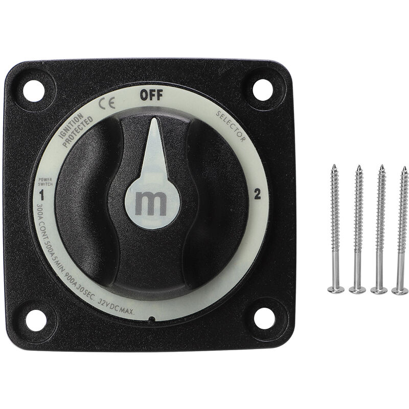 Eosnow - Sélecteur de batterie 300A, interrupteur de coupure de batterie marin robuste à 3 positions pour bateau de camping-car