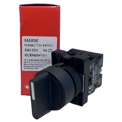 Sélecteur de Poignée Courte MAXGE 3 Positions NO+NO SGB2-ED33 2NO
