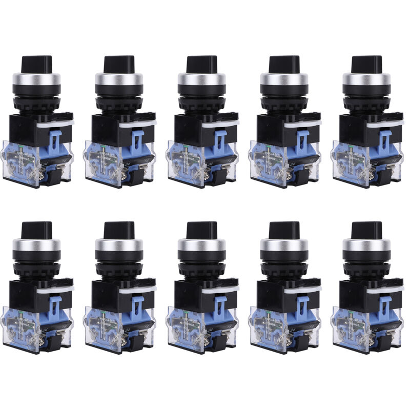 Sélecteur Rotatif Maintenu 10 Commutateurs Bem38-20x/31 Autobloquants Pour Sélecteur De Sélection Télécommande De Verrouillage à 3 Positions(22mm)