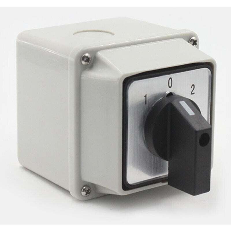 Sélecteur Rotatif Universel 220V 8 Bornes 3 Positions Commutateur Inverseur Avec Interrupteur Principal