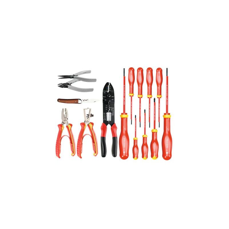 Mallette à outils Électriciens Facom Jeu de 15 pièces ( Prix pour 1 )
