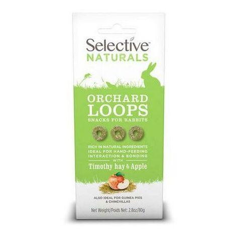 Selective Naturals Orchard Loops with Timothy Hay & Apple 80g PK4 - 265690