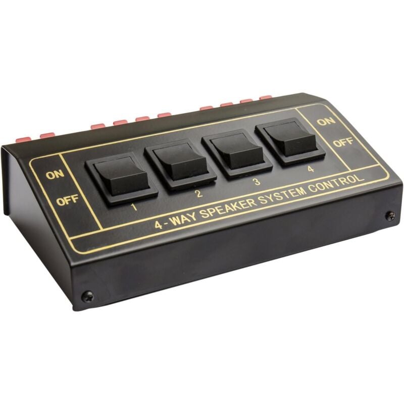 

Selector de altavoces estereo 4 salidas Negro