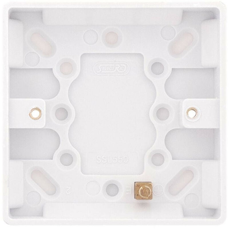 SSL550 Surface Pattress Box 1 Gang 16mm Deep - White - Selectric