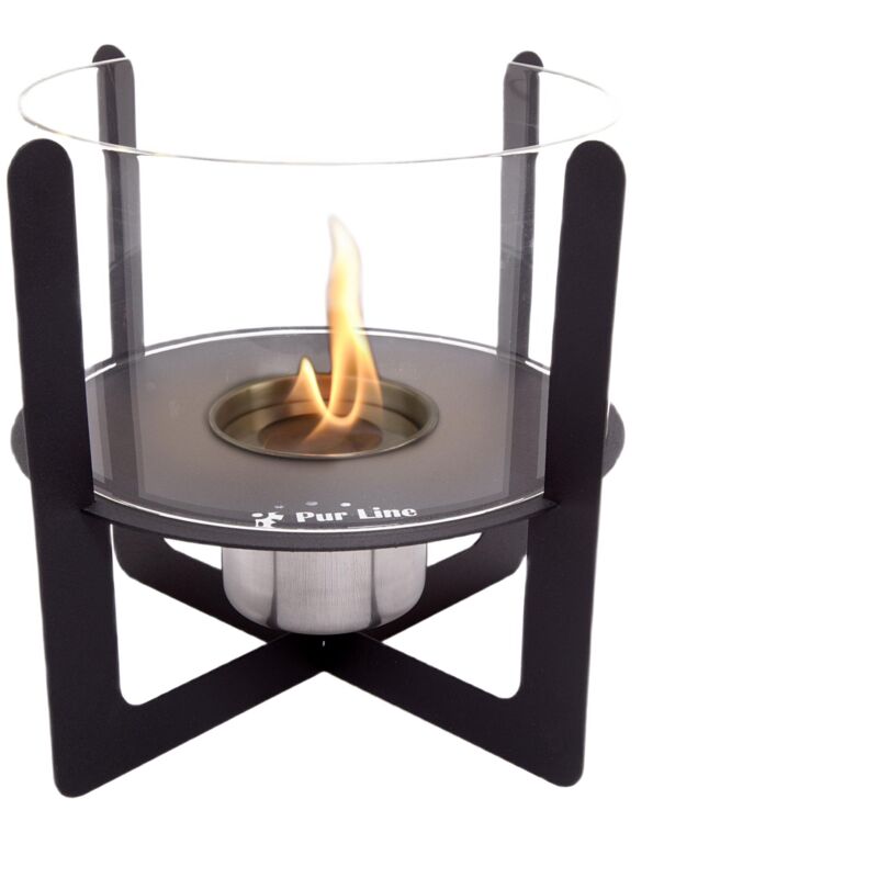 

Purline - Chimenea de etanol de sobremesa de 750W con cristal cilíndrico