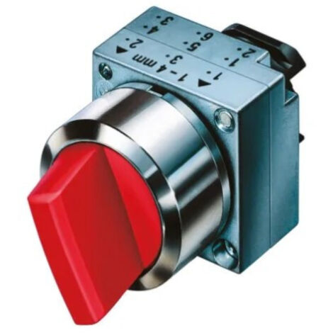 Selettore 2 Posizioni Perm Metallo Rosso ( SIEMENS cod. 3SB35002KA21 )