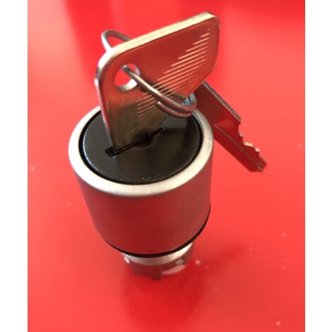 Selettore 3 posizioni Ø22mm con chiave integrata CGE184439 funzionante