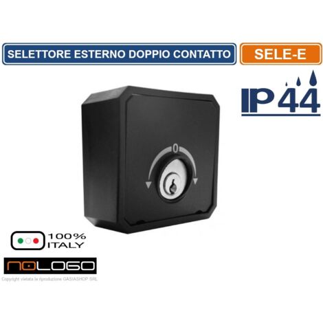 SELETTORE DA ESTERNO A DOPPIO CONTATTO CON CHIAVI SELE-E - AUTOMAZIONE CANCELLO IP44