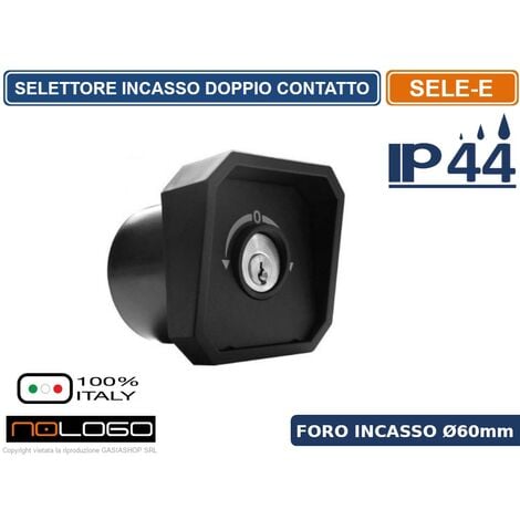 NOLOGO SELETTORE DA INCASSO A DOPPIO CONTATTO CON CHIAVI SELI-I - AUTOMAZIONE CANCELLO IP44