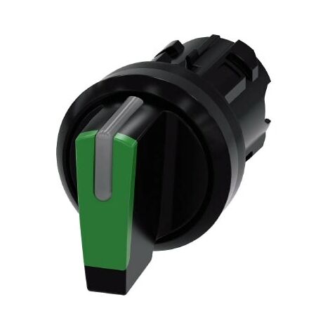 Selettore, illuminabile, 22 mm, rotondo, in plastica, colore verde