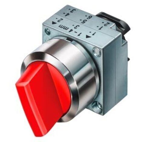 Selettore Metallo 3Pos Perm Rosso ( SIEMENS cod. 3SB35002DA21 )