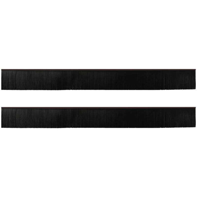 Self-adhesive Door Brush Seals 2 Pcs Brown 100 Cm Vidaxl