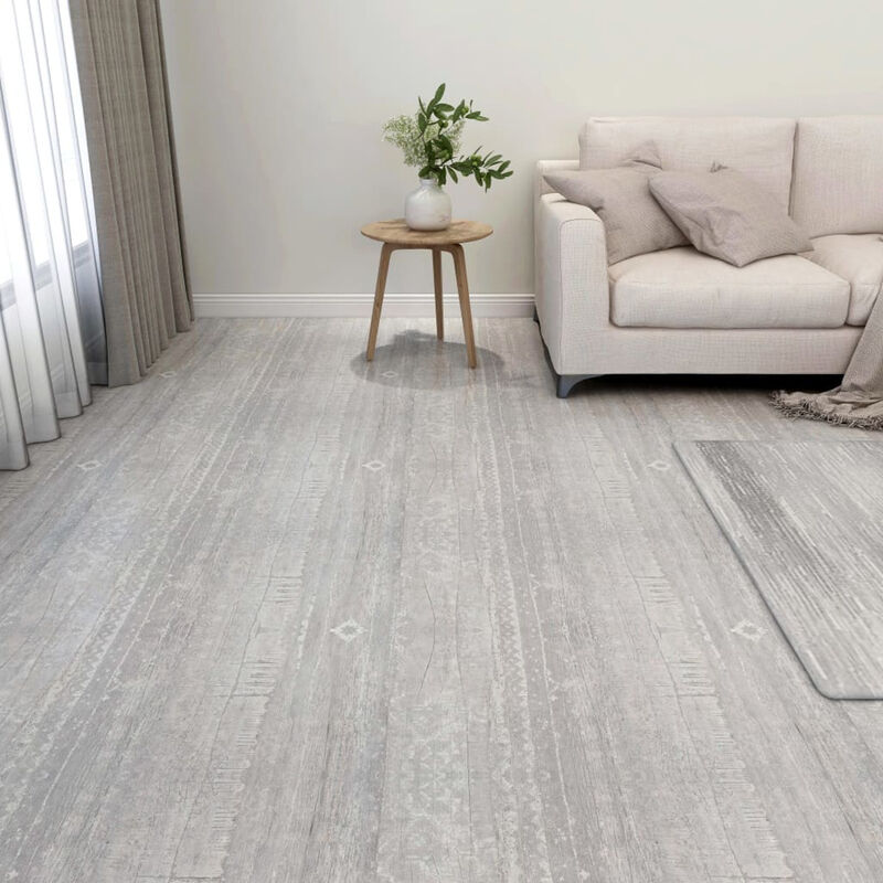 Self-adhesive Flooring Planks 55 pcs PVC 5.11 m2 Grey