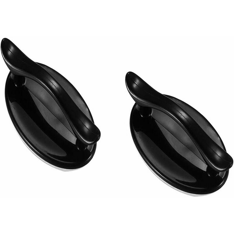 Self-adhesive handle, black cabinet drawer handle, plastic furniture door auxiliary handle, instant glued drawer handle replacement, for sliding