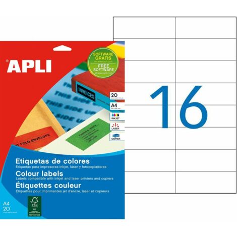 Self-adhesive labels 105 x 37mm Yellow etiqueta autoadhesiva Amarillo 320 pieza(s)