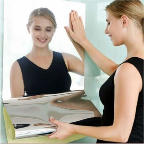 Self-adhesive mirror with adhesive backing, wall sticker, flexible mirror