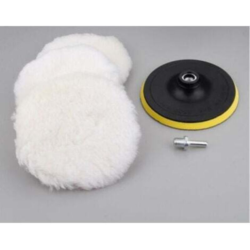 Self-adhesive polishing disc, 3-inch car cleaning and polishing wool sponge, set of 5 round discs