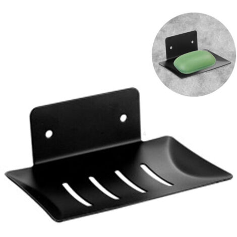 Self-adhesive soap dish, no drilling required, stainless steel, for bathroom, kitchen, balcony, soap sponge brush