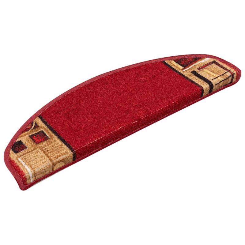 Stair Mats Self-adhesive 10 Pcs 65x21x4 Cm Red Vidaxl