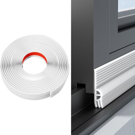 Self-adhesive thermal and acoustic window seal, cold-resistant window sealing strip, sliding window seal strip for noise insulation, weatherproof (White, 4m)