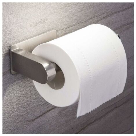 Self-adhesive toilet paper holder, no drilling, wall mounted, stainless steel toilet paper holder, toilet paper dispenser