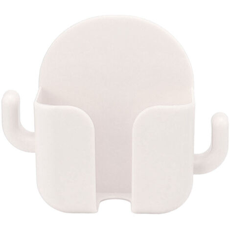 Self Adhesive Wall Mount Cell Phone Holder Wall Mount Phone Charging Holder for Home Office Bedroom White