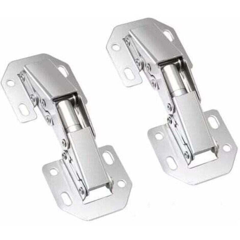 Self-closing hinges, 90-degree cabinet door hinges, invisible furniture hinges for kitchen cupboard doors, 77mm, 2pcs,