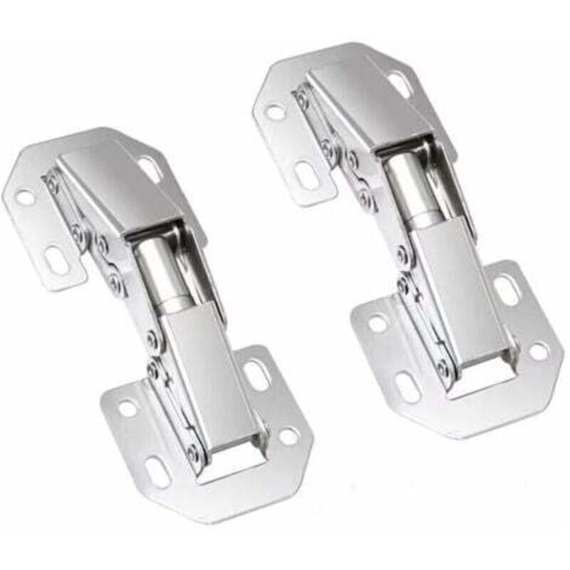Self-closing hinges, 90-degree cabinet door hinges, invisible furniture hinges for kitchen cupboard doors, 77mm, 2pcs,