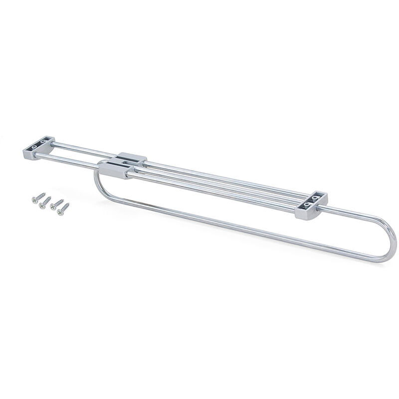 

Colgador extraible para armario, 350 mm, Acero y plástico, Cromado - Pintado aluminio - Emuca