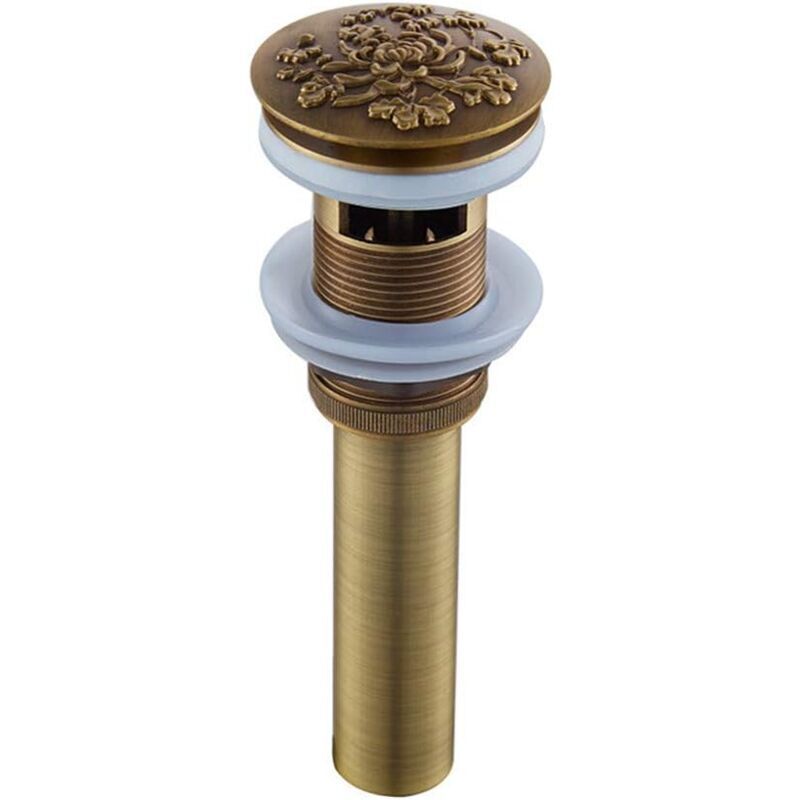 Image of Self-draining sink stopper, European retro style&hellip;
