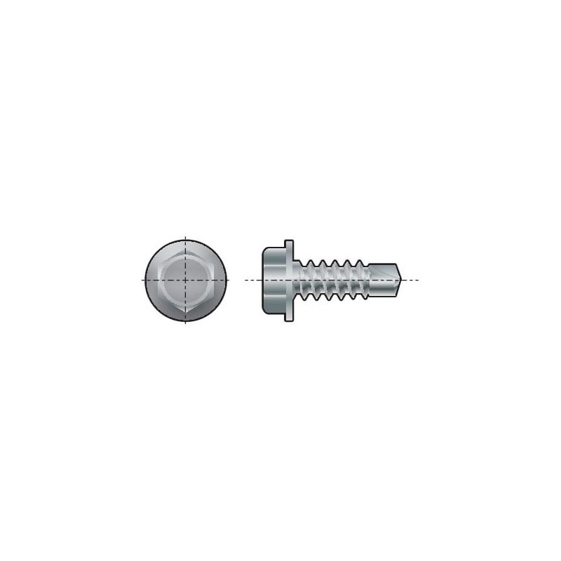 ST3.5X19MM Self-drill Hex Head Washer Screw bzp- you get 100 - Qualfast