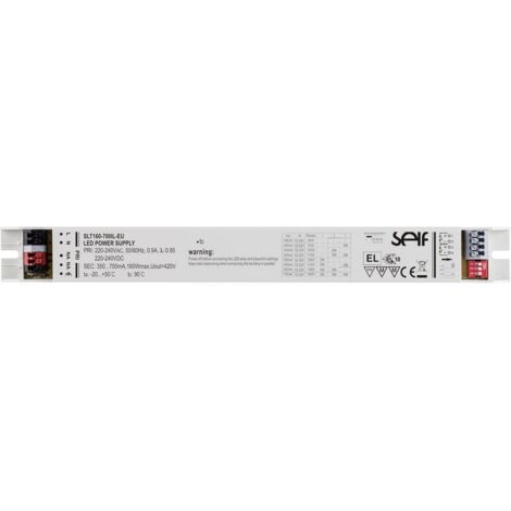 Self Electronics SLT160-700IL-EU Driver per LED Corrente costante 160 W 350 - 700 mA 120 - 228 V/DC Montaggio su superf