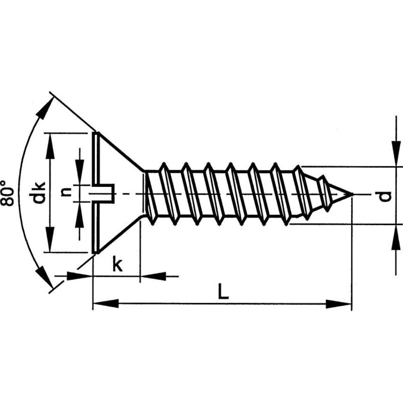 Qualfast ST5.5X38MM Slotted Countersunk Tap Screw BZP- you get 25